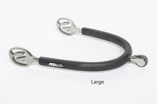 Spurs with small rowel and rubber outer