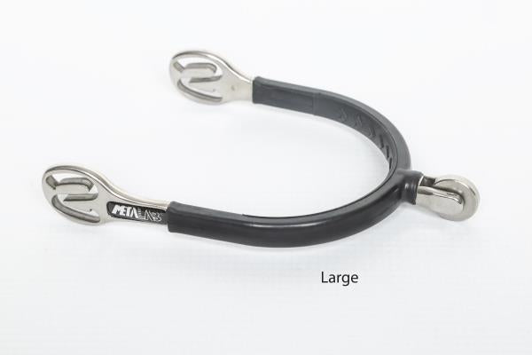 Rubber covered Spurs with 4mm vertical wheel