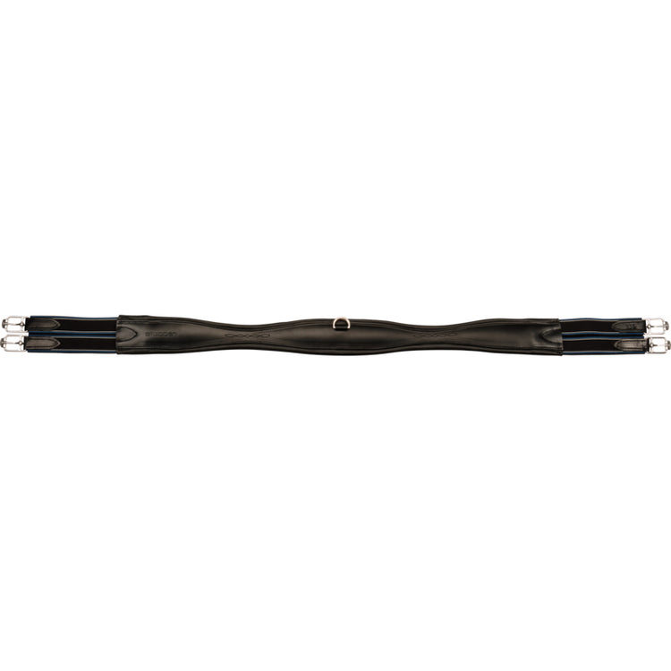 Black leather long girth