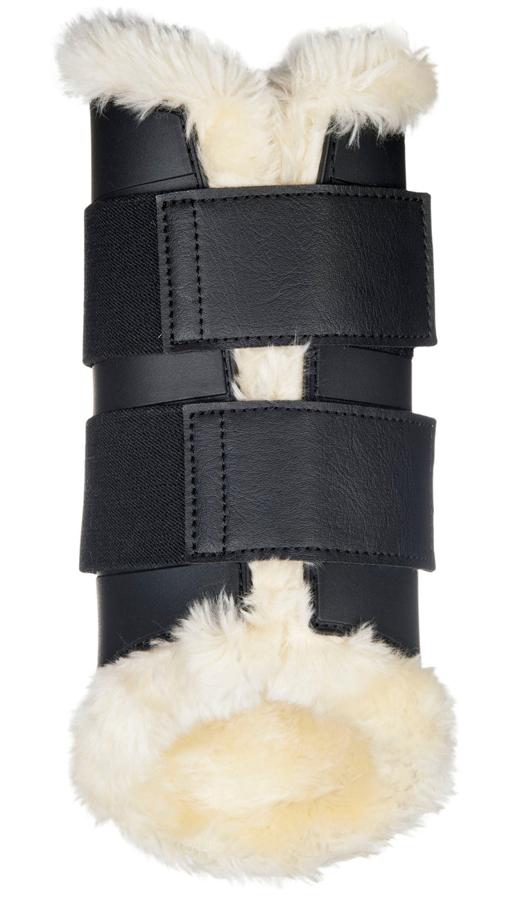 Sheepskin brushing boots