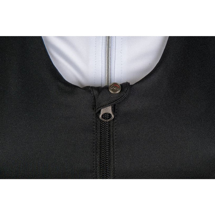 Black equestrian back protector with zipper