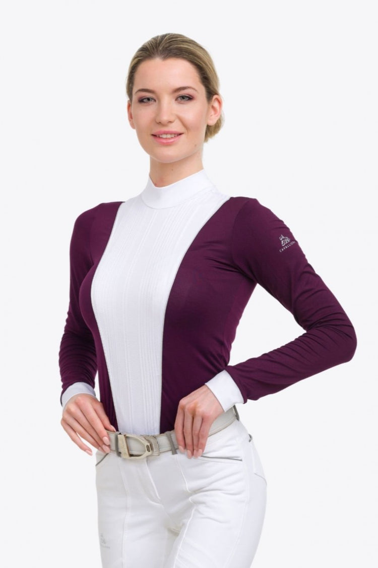 Burgundy Long Sleeve Show Shirt