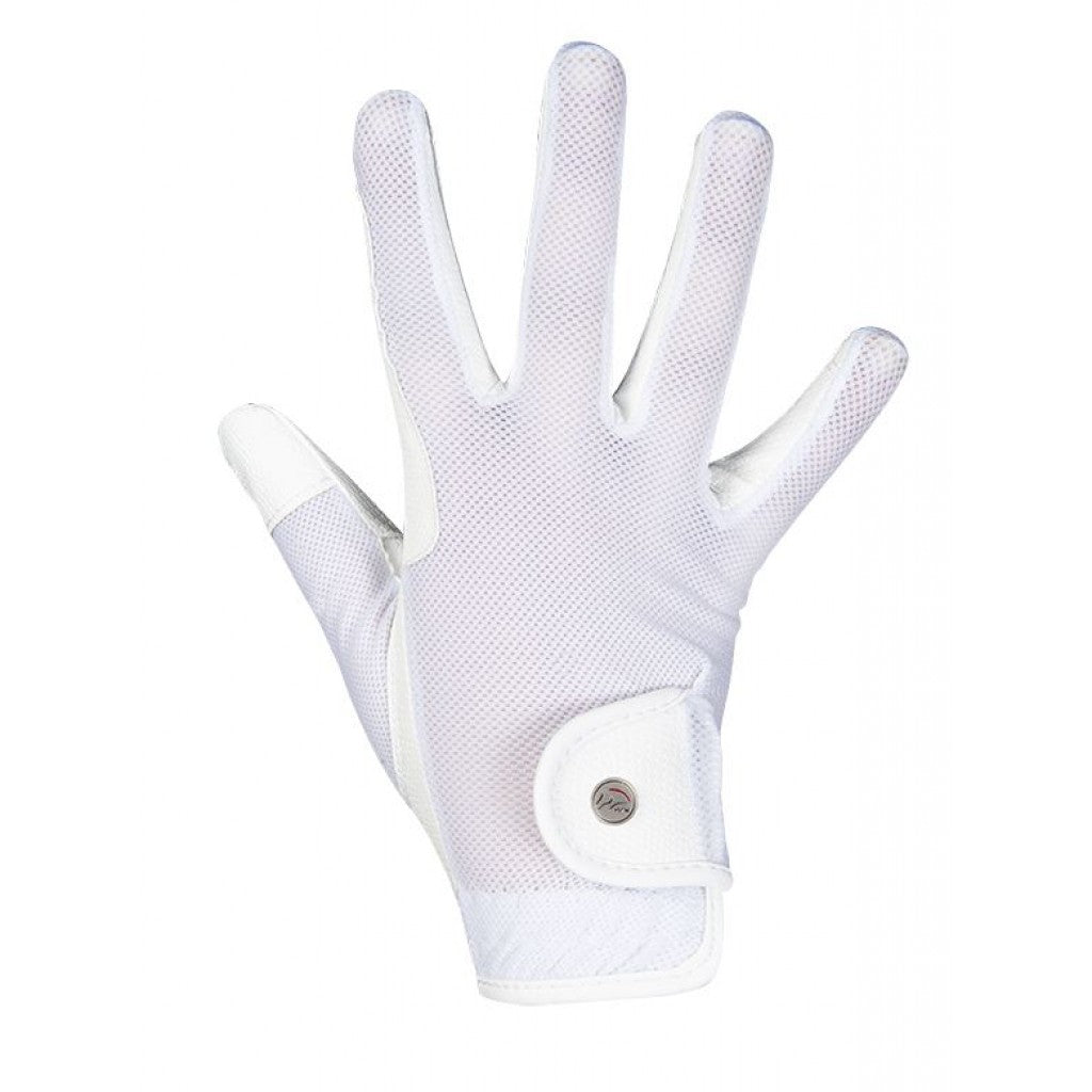 white dressage riding gloves