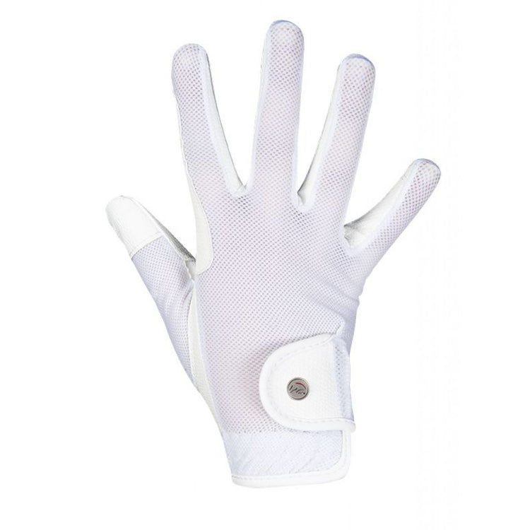 white dressage riding gloves