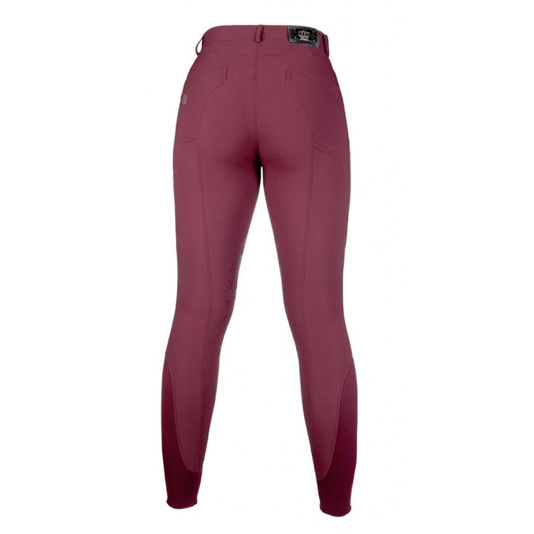 Bordeaux coloured knee patch breeches