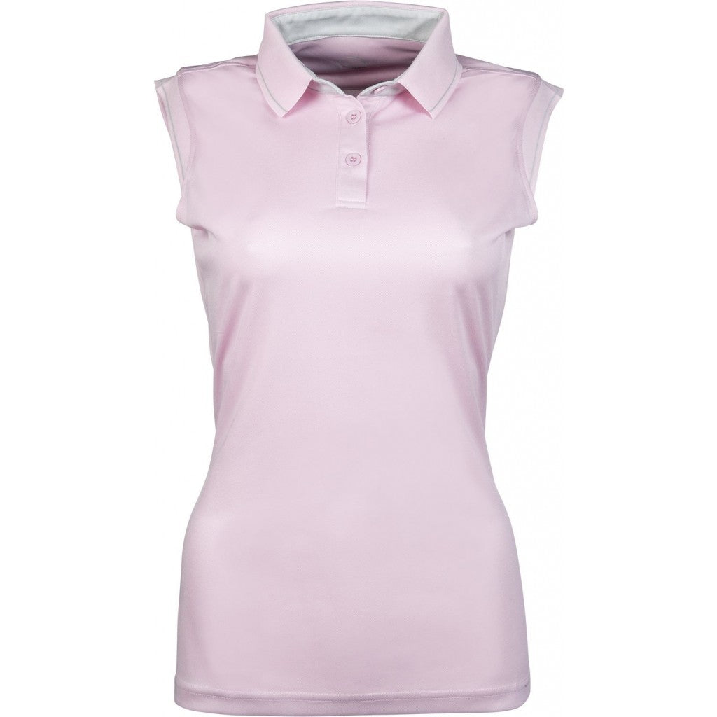 light pink polo shirt sleeveless