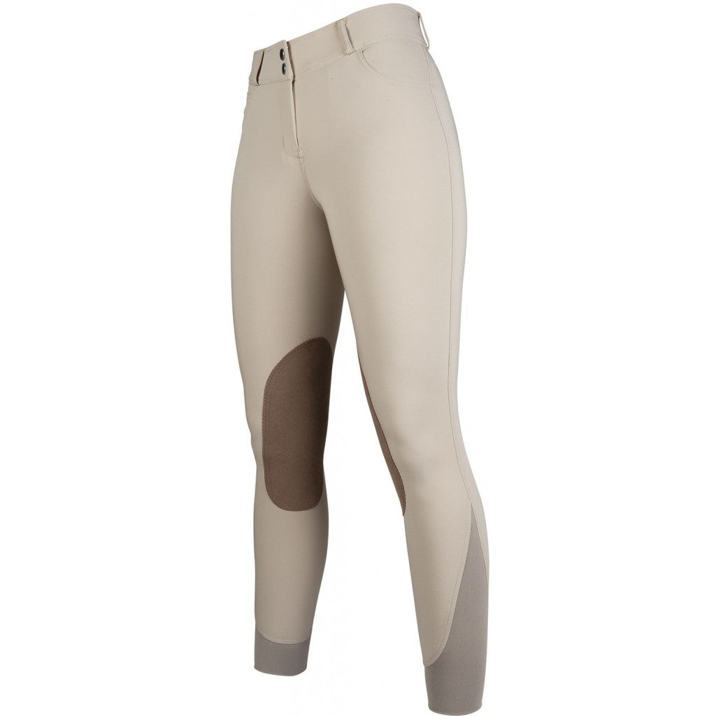 buttoned riding breeches with elastic ankles