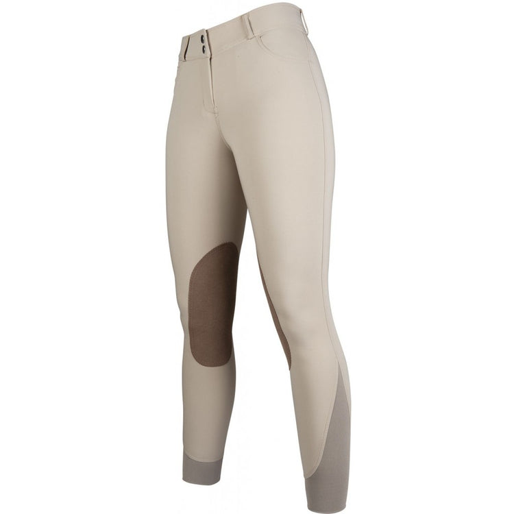 buttoned riding breeches with elastic ankles