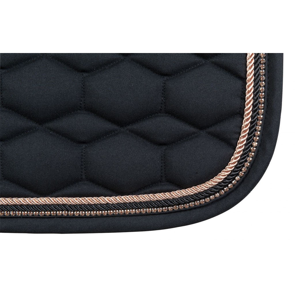 Rose gold dressage saddle pad