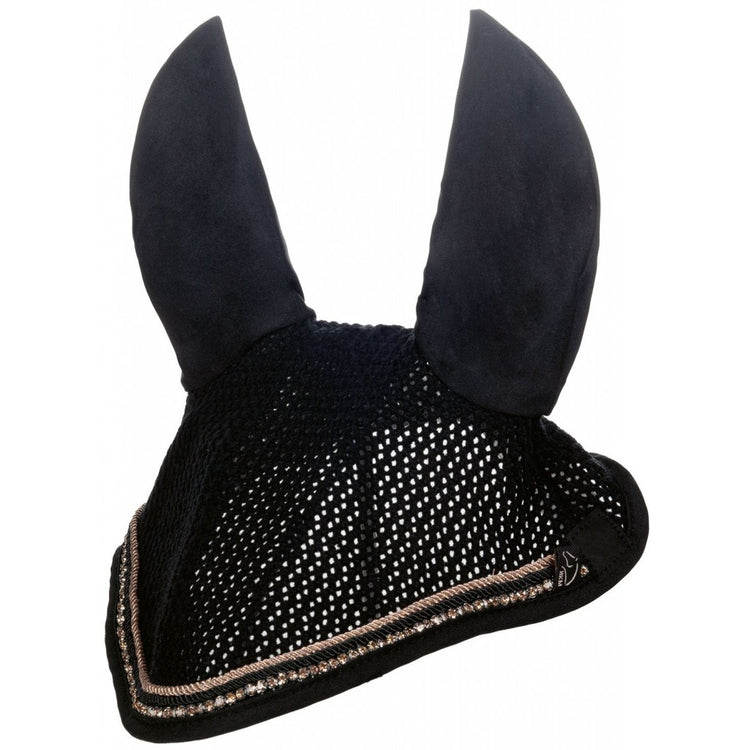 Black and rose gold ear bonnet