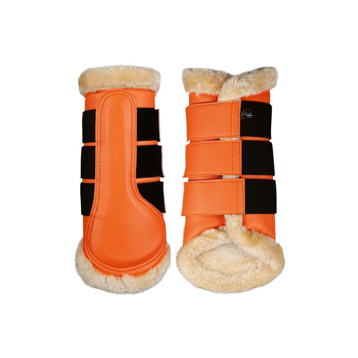 orange brushing boots