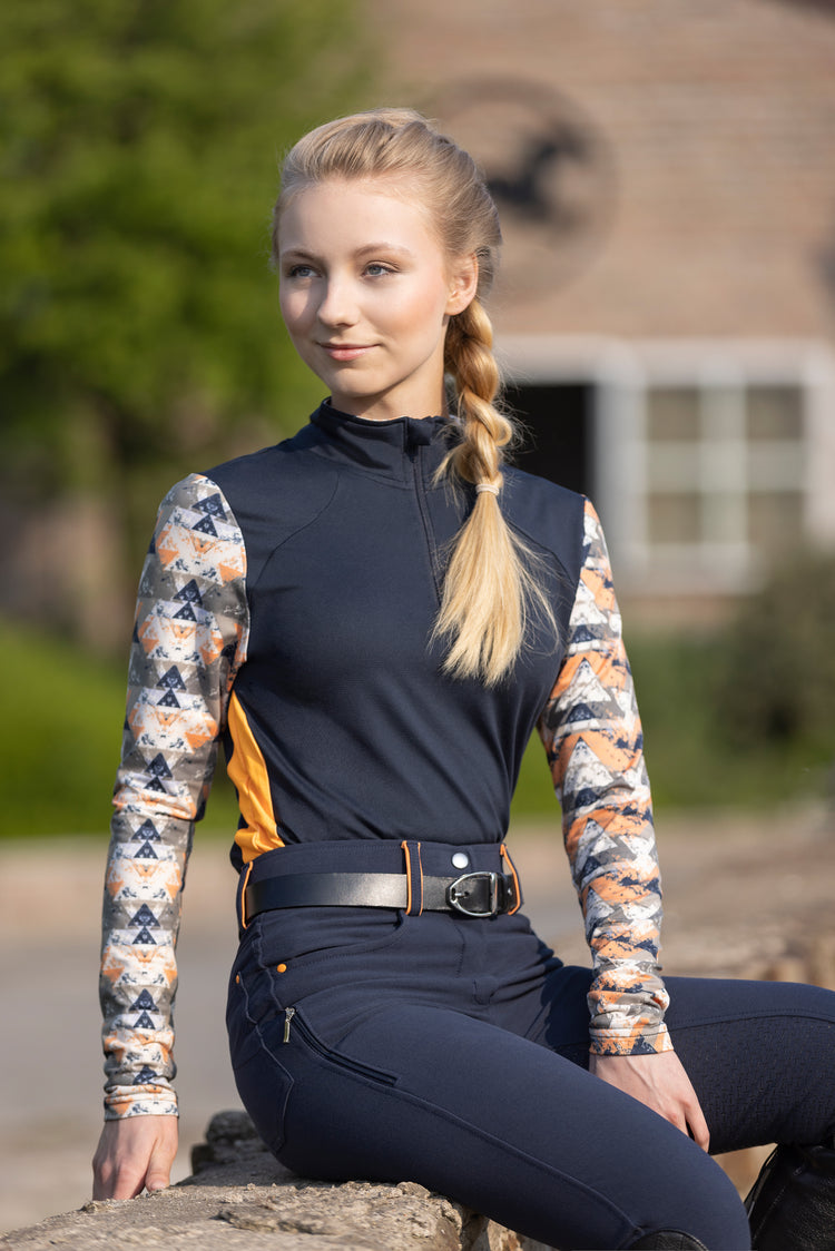 Long sleeve equestrian base layer