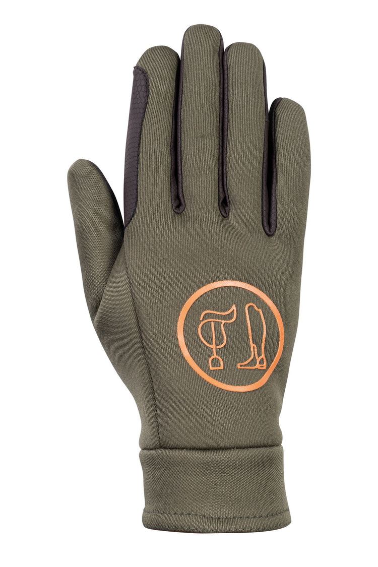 HKM Riding Gloves Lyon Olive Green