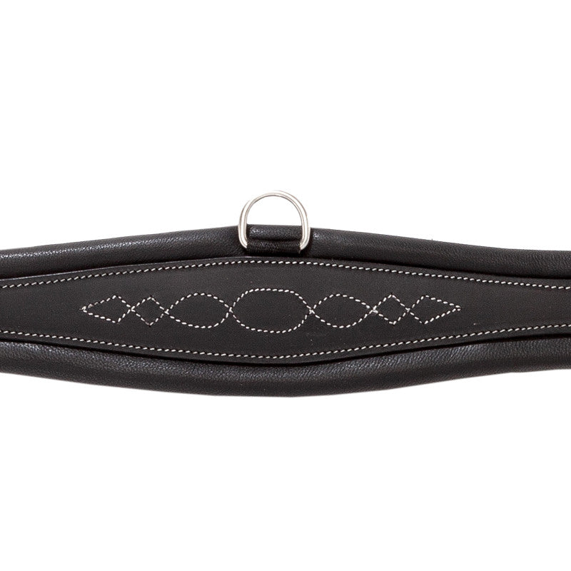 Slim cut leather girth