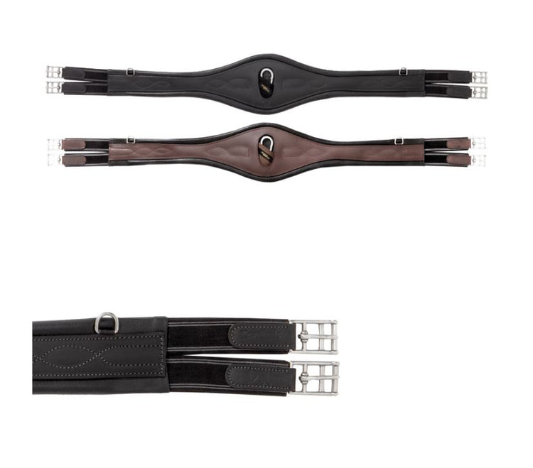 Soft leather anatomic long girth