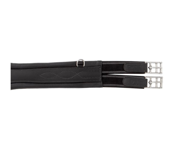 Black leather girth