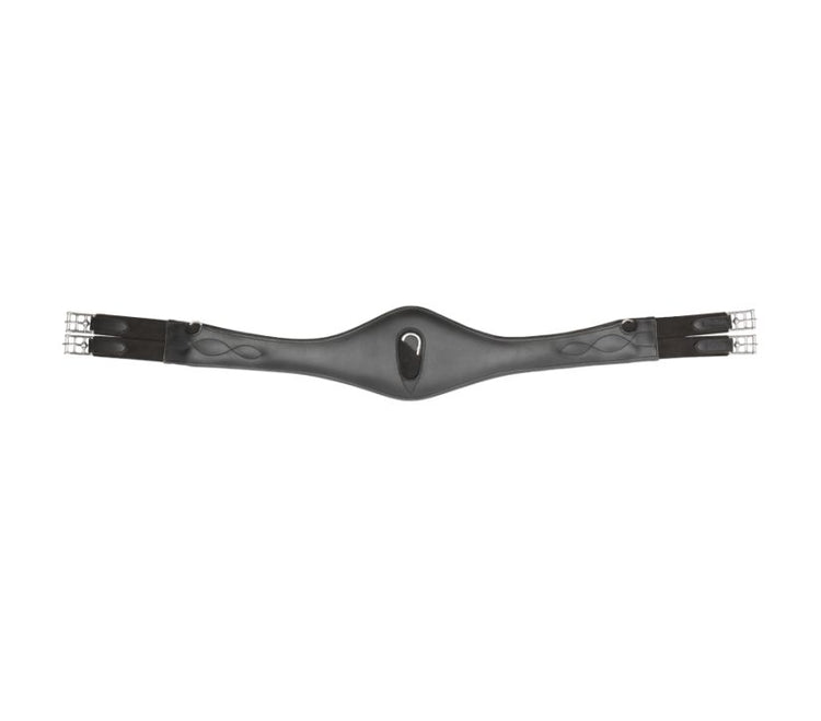 Anatomic shaped leather girth