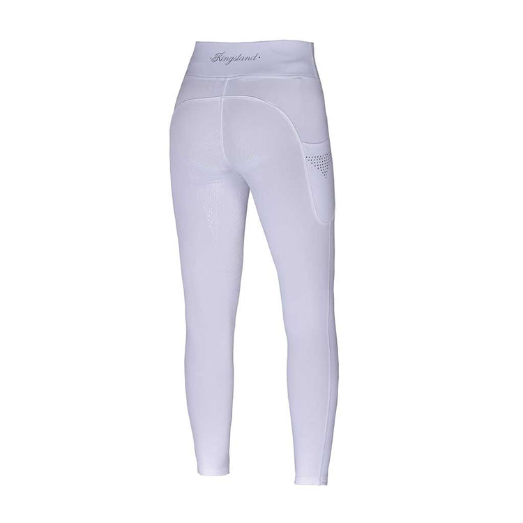 White riding leggings with phone pocket