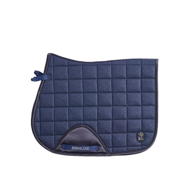 Shiny navy saddle blanket