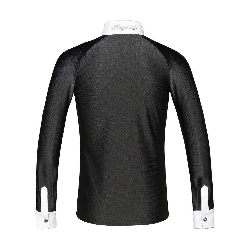 Black and white womens long sleeve show shirt