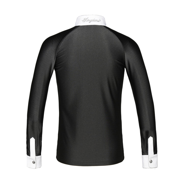 Black and white womens long sleeve show shirt