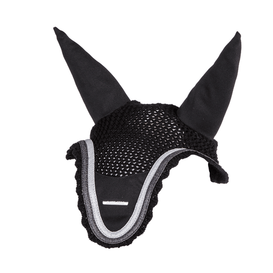 Black ear bonnet with glitter