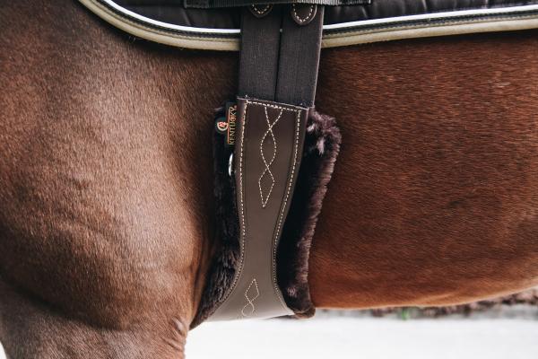 Sheepskin Girth Cover Brown