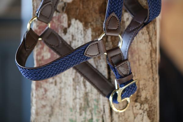 Plaited Navy Halter
