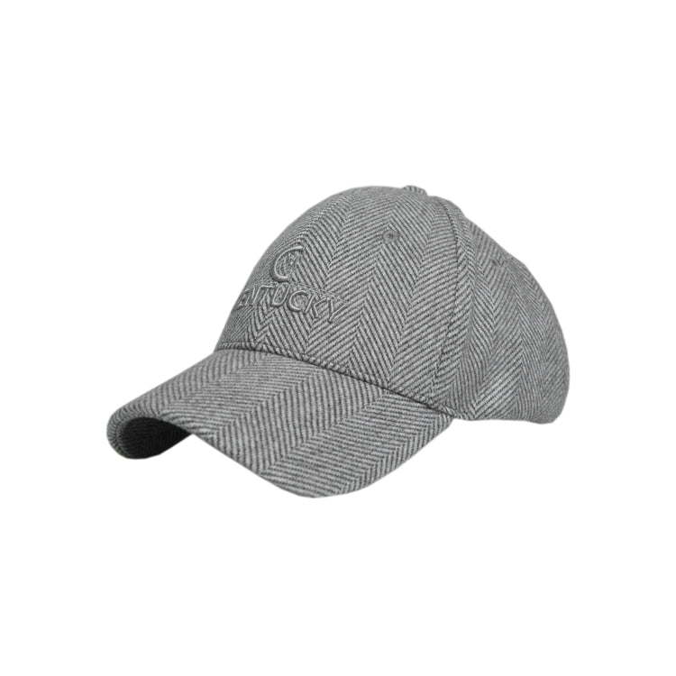 Grey Wool Effect Baseball Cap