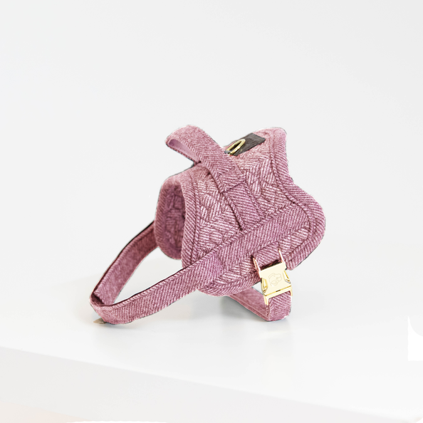 Dog Harness Body Safe Wool light pink