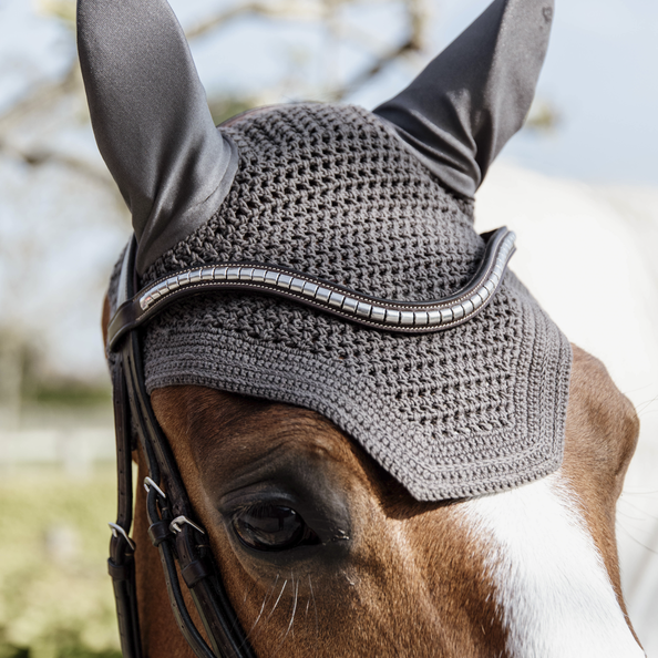 Grey Fly Veil for horses