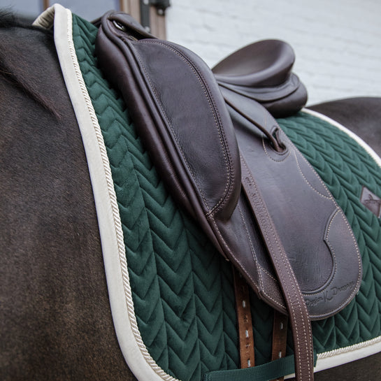 Dark Green Velvet Saddle Blanket