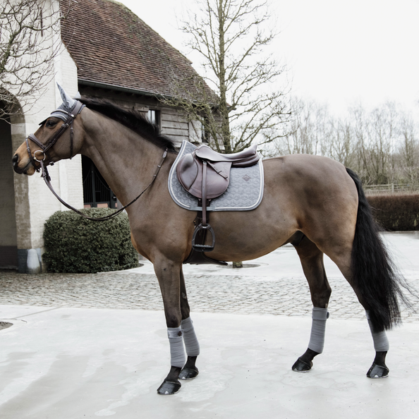 Grey Velvet Saddle Pad