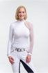 White competition shirt for equestrian women