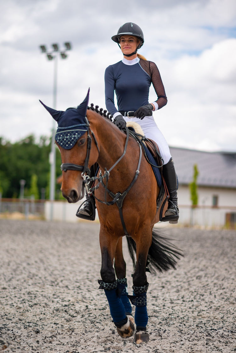 Cavalliera black navy white bordeaux show shirt competition shirt equestrian women apparel horses