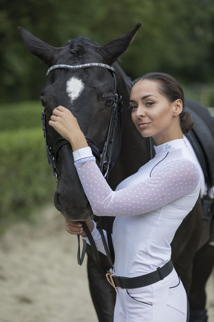 Cavalliera black navy white bordeaux show shirt competition shirt equestrian women apparel horses