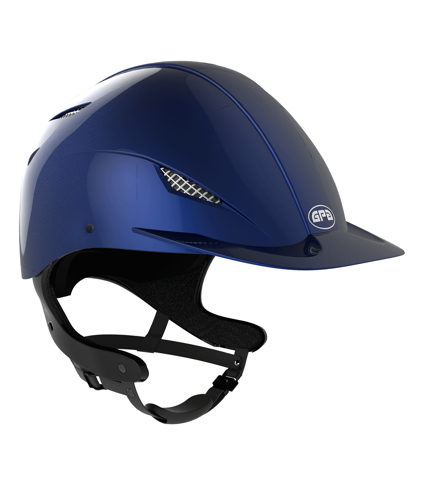 Horse riding helmet with motor bike helmet strap
