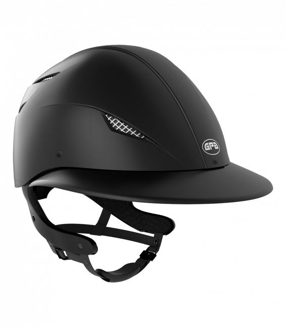 Matt black lady horse riding helmet