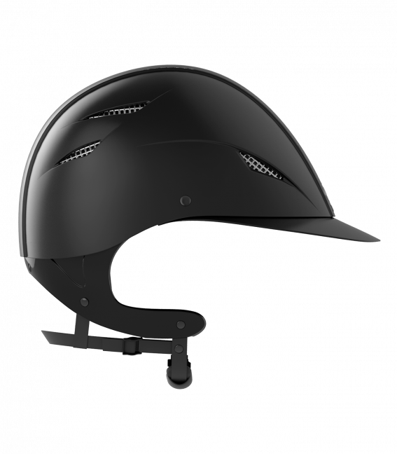 Horse riding helmet with special harness