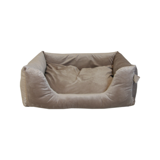 Dog Bed Velvet Beige