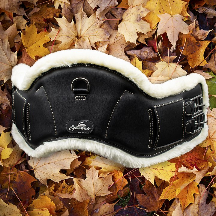 Dressage girth with fur