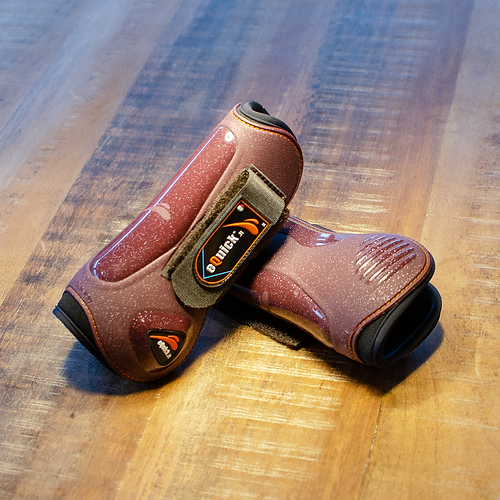 brown sparkle tendon boots