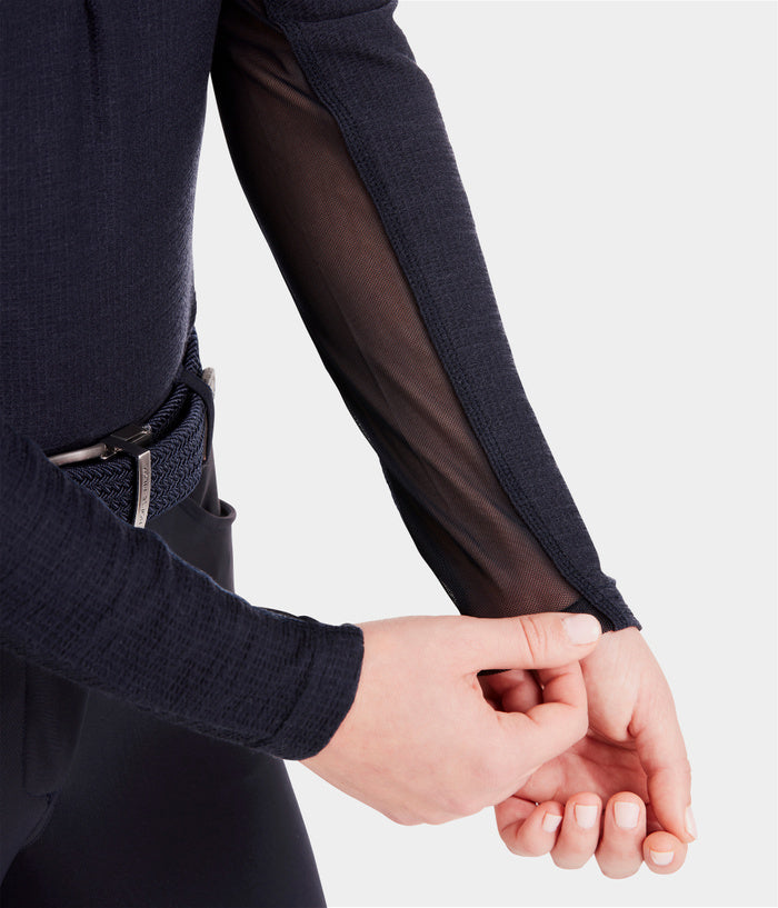 mesh long sleeve active training shirt