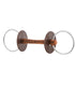 Beris Loose Ring Snaffle Bit With Leather Bar, Ring 7,5 cm