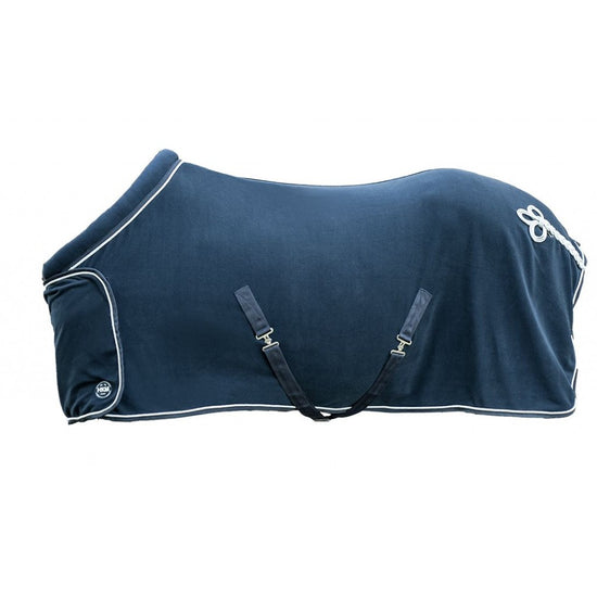 Navy Fleece Cooler rug for horses