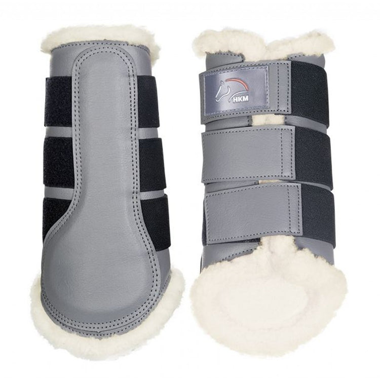 Grey Brushing Boots