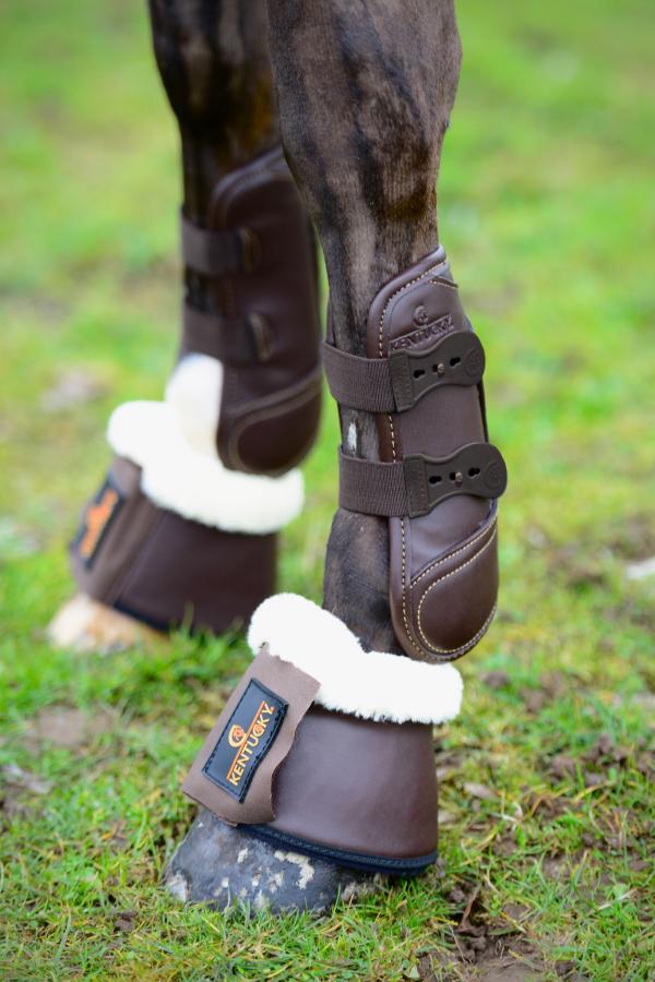 Brown Sheepskin Overreach Boots