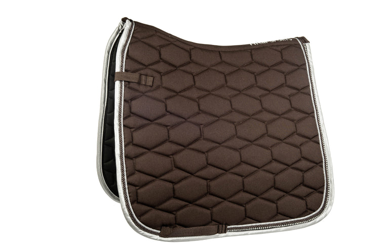 Brown dressage saddle pad