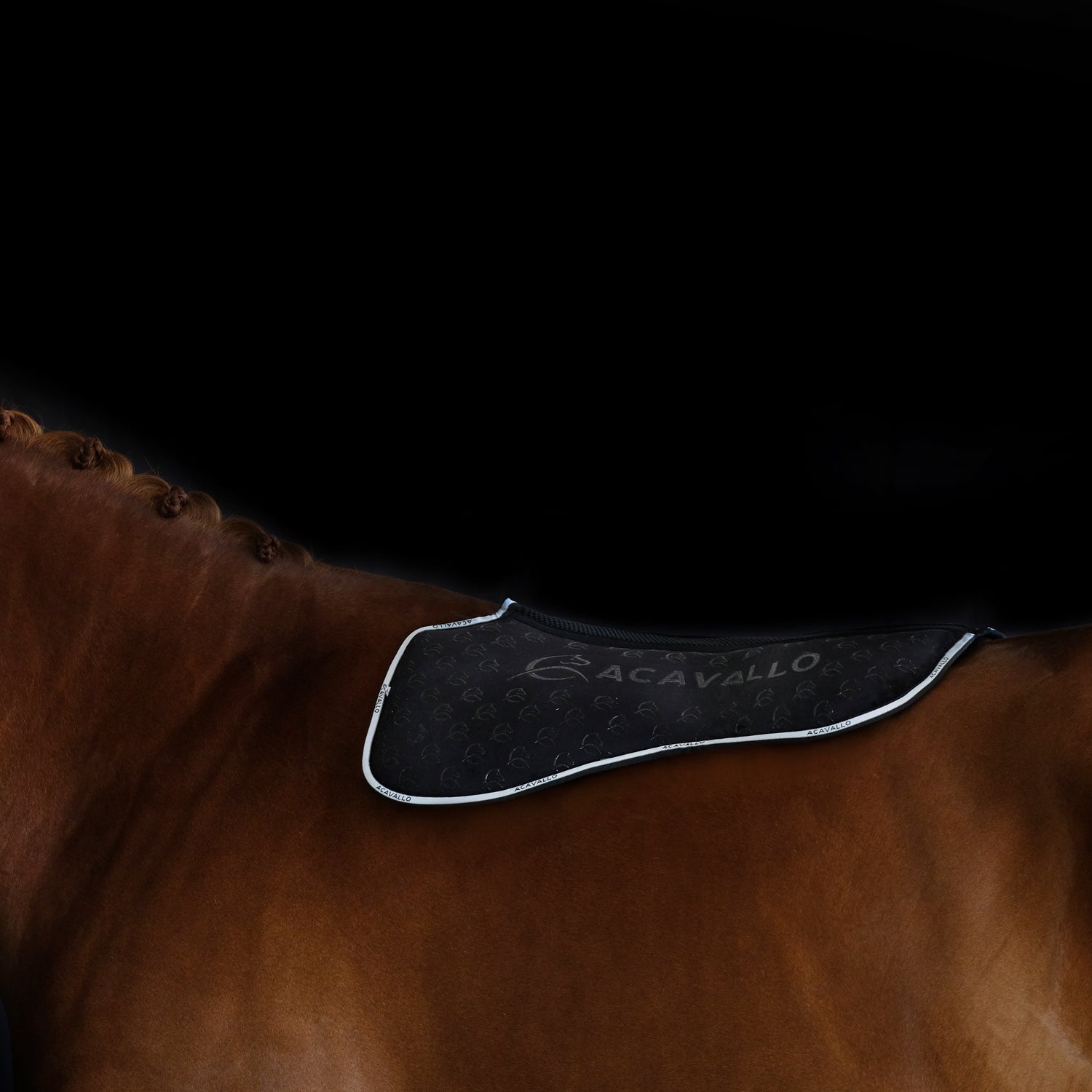 Withers Free Hexa Gel Half Pad & Back Riser with Memory Black White