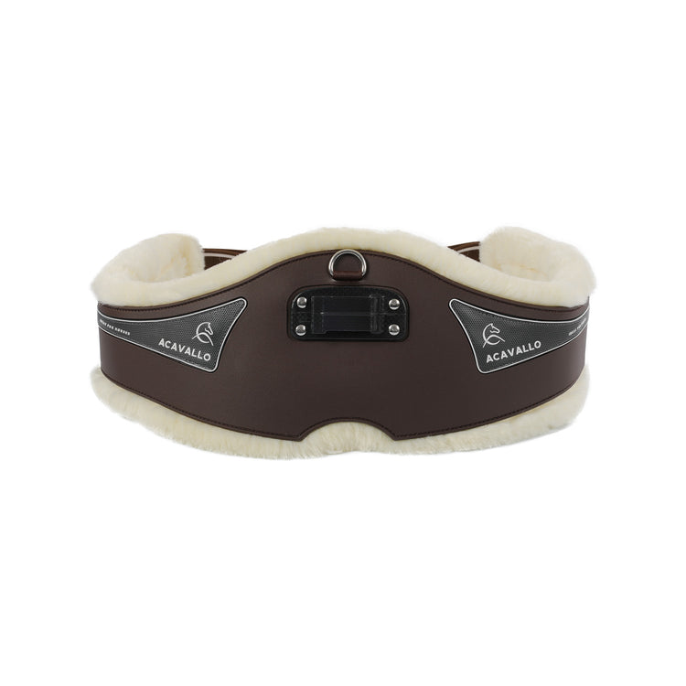 Anatomic girth with sheepskin brown